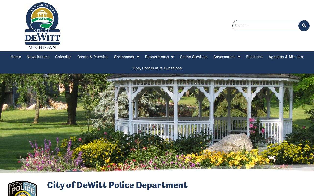 DeWitt criminal records Police Department report and contact page