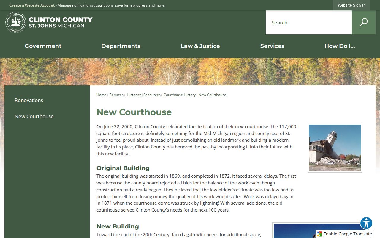 Clinton County criminal court records courthouse history