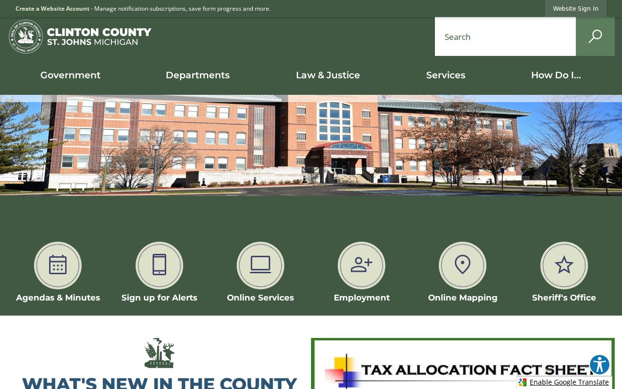 Clinton County criminal records official county homepage